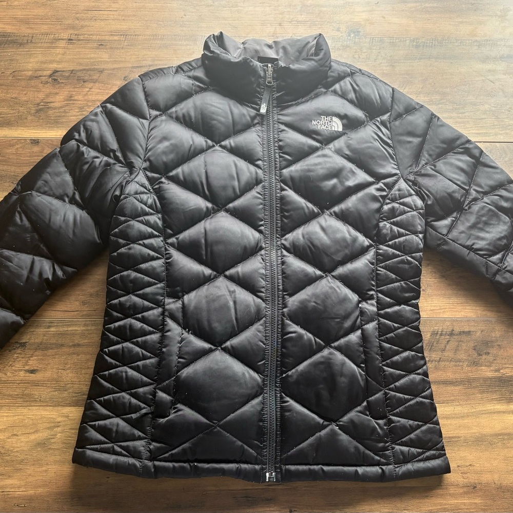 The North Face Black Quilted Puffer Jacket - Kids